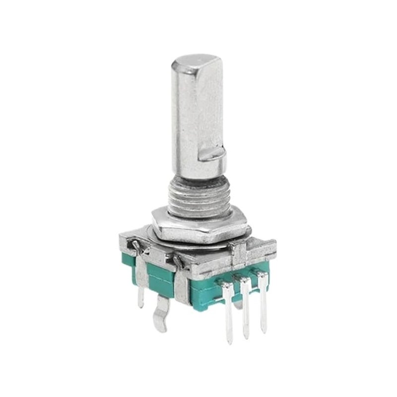 360 Degree Rotary Encoder EC11 with Push Button 5Pin 20 Positions 20 Pulse Code Switch Handle 15/20MM Digital Potentiometer(G 20mm Half Handle,5PCS) - Image 1