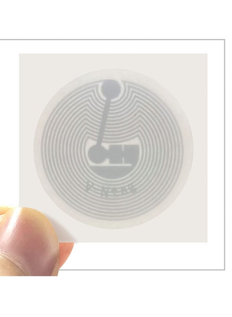 althiqahkey NFC Tags for iPhone Android Smartphones, Coated Paper Ntag213 Self-adhesive Stickers Ntag 213 RFID Key Token Tags Support 13.56mhz RFID NFC IC Mifare althiqahkey 100 pieces  - Image 1