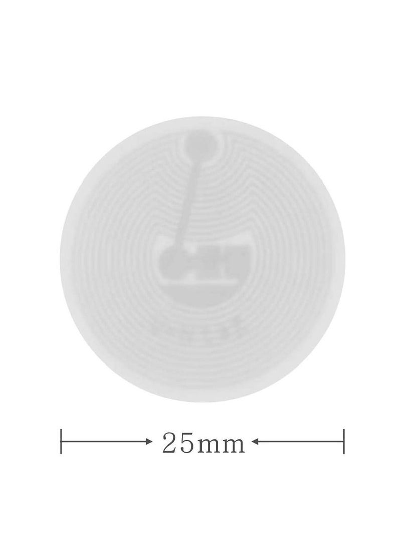 althiqahkey NFC Tags for iPhone Android Smartphones, Coated Paper Ntag213 Self-adhesive Stickers Ntag 213 RFID Key Token Tags Support 13.56mhz RFID NFC IC Mifare althiqahkey 100 pieces  - Image 3