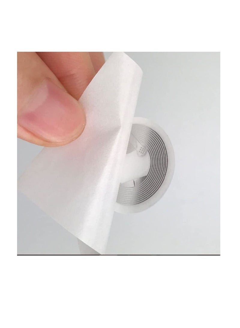althiqahkey NFC Tags for iPhone Android Smartphones, Coated Paper Ntag213 Self-adhesive Stickers Ntag 213 RFID Key Token Tags Support 13.56mhz RFID NFC IC Mifare althiqahkey 100 pieces  - Image 2