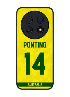 Stylizedd Rugged Black edge case for Huawei nova 12i 4G, Slim fit Case Flexible Anti Drop TPU Gel Thin Cover - Team Australia Ricky Ponting, Jersey No 14  - Image 1