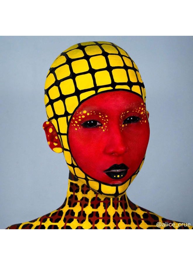 BELLEBOOST EDGE Face & Body Paint| Professional Water-Activated Face Paint Makeup | Made in the USA | For Cosplay, Halloween, & SFX (Yellow)  - Image 2