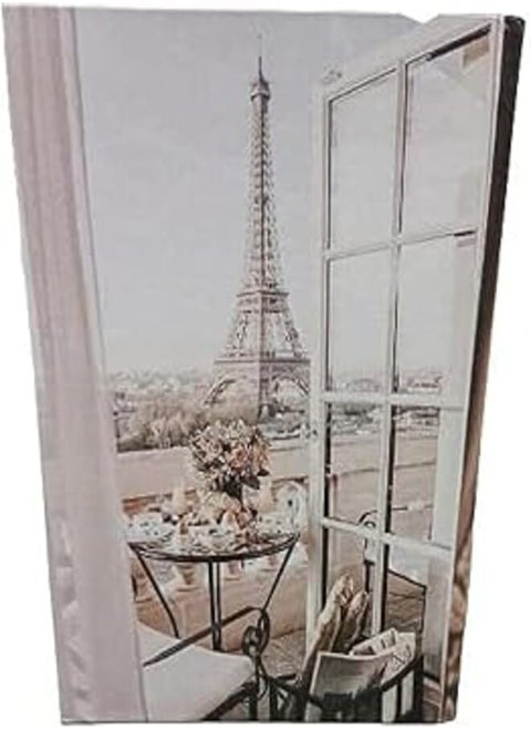 Eiffel Tower Notebook - Divided with Divided Notes Taking Memory Photo and Book Smart Design on Outside