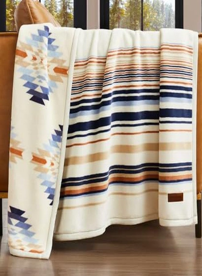 Pendleton Reversible Plush Throw - 50" x 70" (1, Savanna Stripe) - Image 1