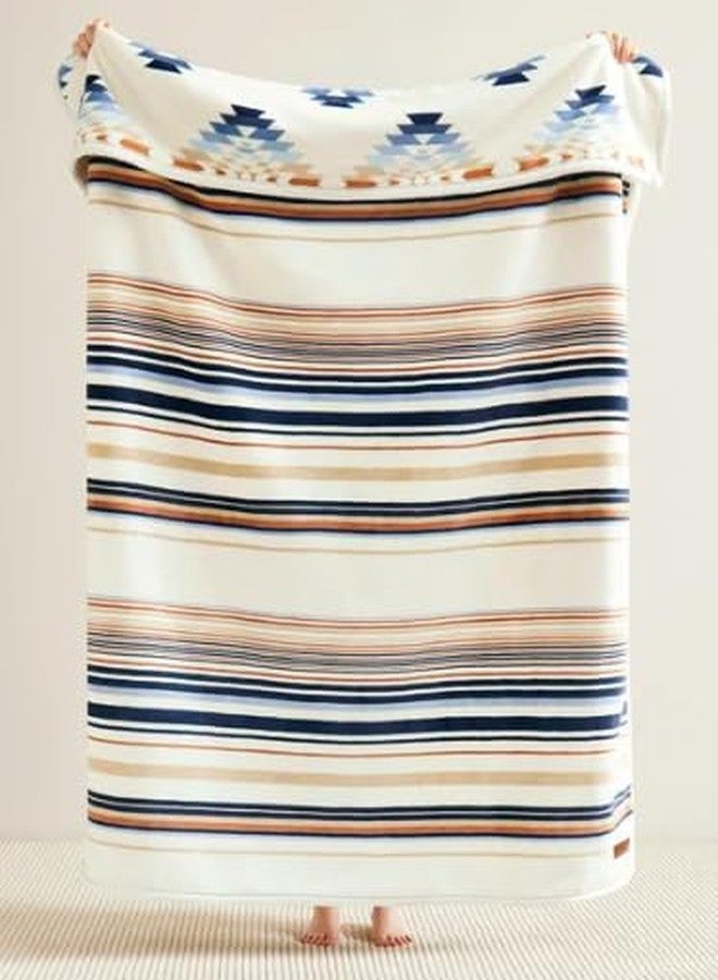Pendleton Reversible Plush Throw - 50" x 70" (1, Savanna Stripe) - Image 2
