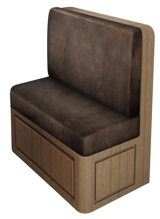 ANARACHON Leather Look RV Dinette Cushion Covers, Stretch Camper Cushion Slipcovers for Travel Trailer Couch RV Booth Seat, Replacement Camper Sofa Chair Protector (1 Backrest Cover & 1 Bench Cover,Brown) - Image 1