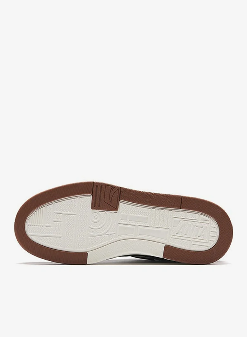 Anta Beige/Black Stree LT 2 Skater sneakers | Classic Color-Block Trendy Women Low-Top White for Women | Best Price UAE