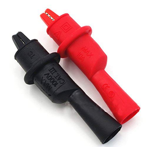 TestHelper AC15 Insulated Test Probe Push On Alligator Clips Crocodile Clamps Use for Test Leads - Image 1