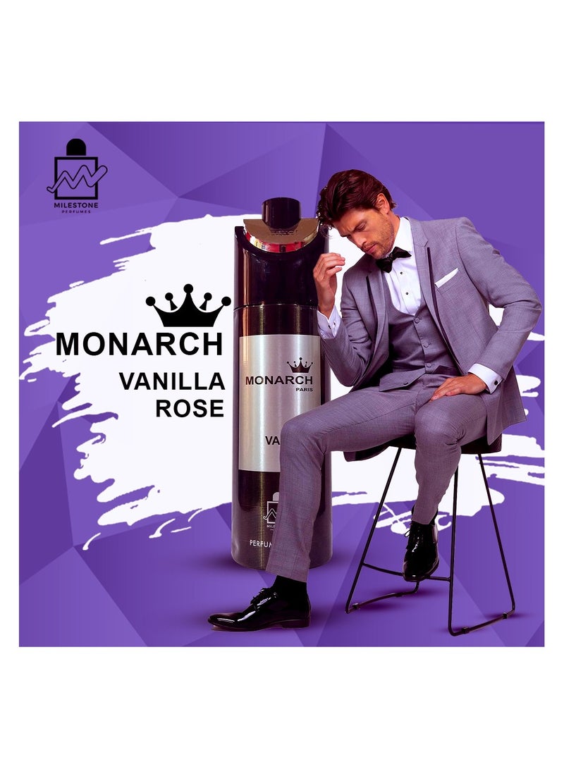 Milestone Monarch Vanilla Rose Unisex  Perfumed Spray 200ml - Image 2