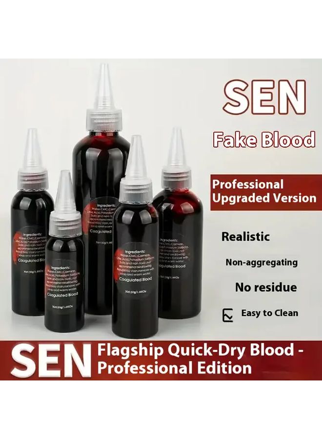 Fake Blood Plasma Gel Capsules 60ml Washable Halloween Makeup For Pranks Parties - Image 3