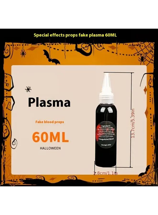 Fake Blood Plasma Gel Capsules 60ml Washable Halloween Makeup For Pranks Parties - Image 2
