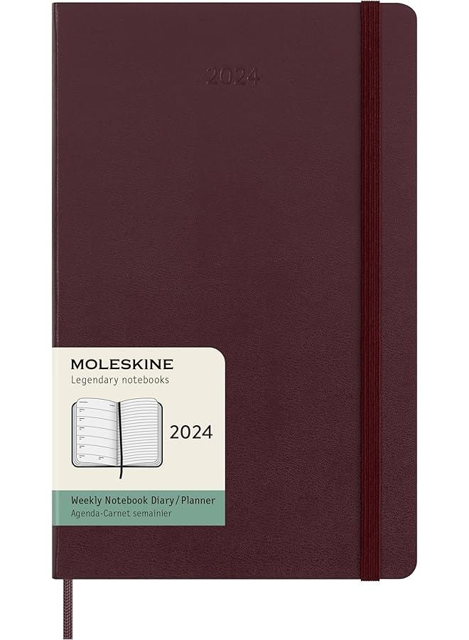 MOLESKINE 2024 12 Month Weekly Large Hardcover Notebook - Image 1