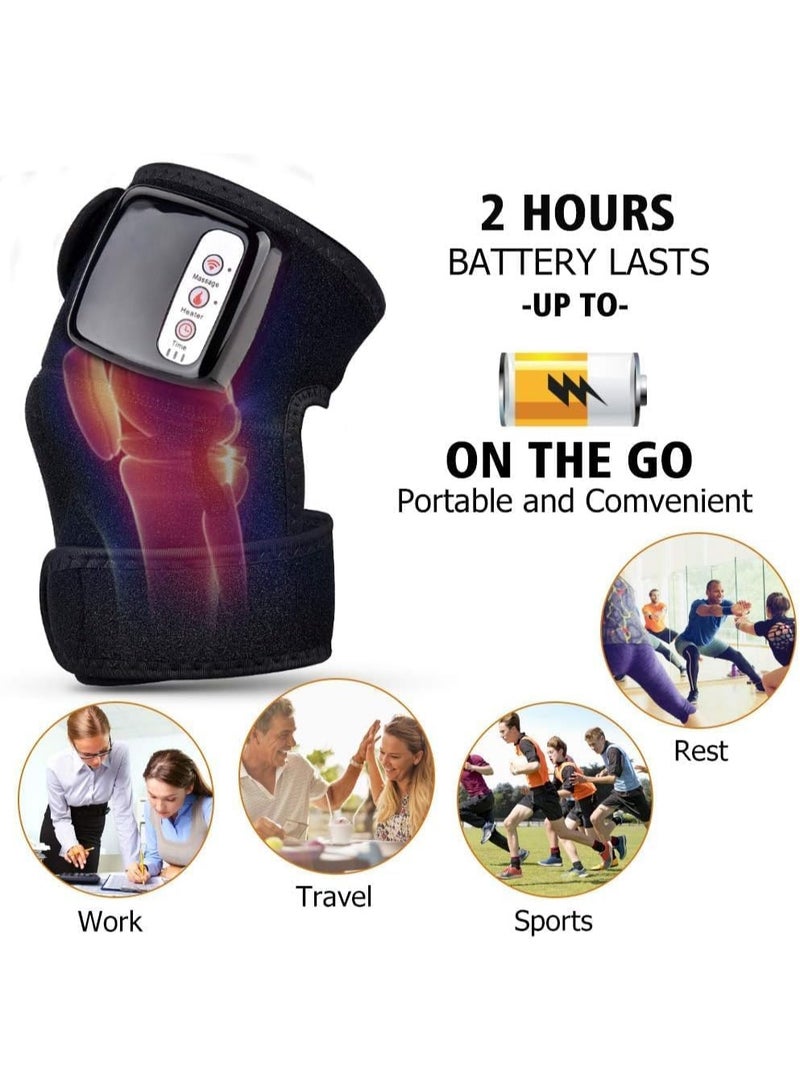 Plan A 3 in 1 Electric Knee Massager – Infrared Heating Brace with Thermal Vibration, for Joint Pain Relief, Knee, Shoulder, Elbow and Legs – Comfortable Wearable & Charging Design for Daily Physical Therapy - Image 5
