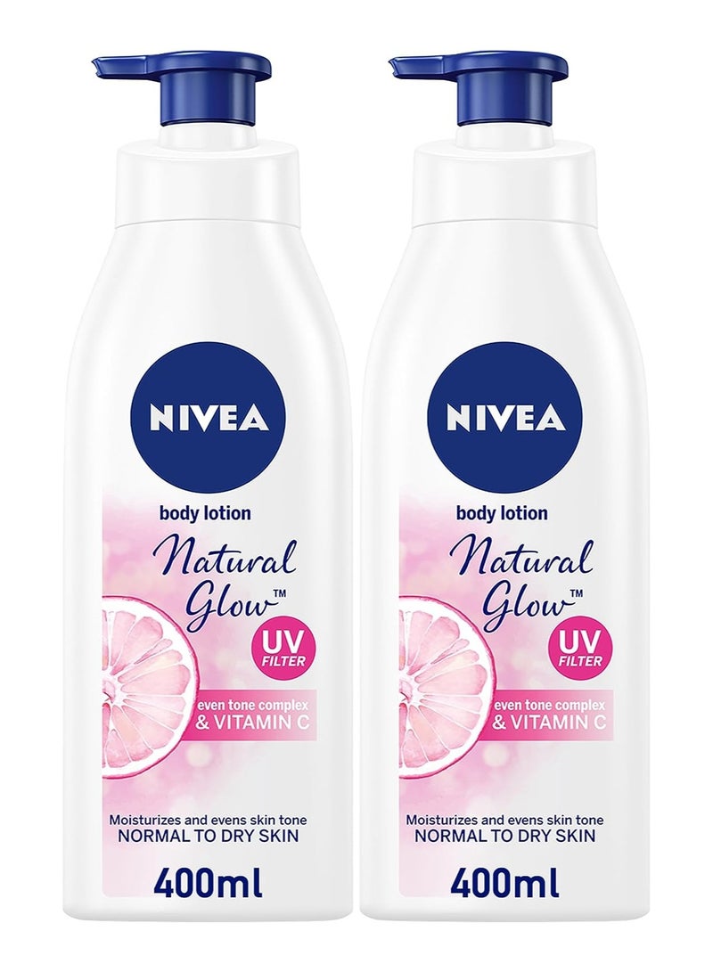 Nivea Whitening Even Tone UV Protect Lotion 400ml Pack of 2 - Image 1