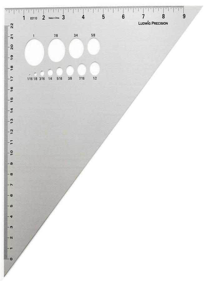 Ludwig Precision 45-90-Degree Aluminum Drafting Triangle, 10-INCH - Image 1