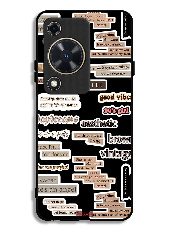 Tolwak Huawei Nova Y63 Protective Case Cover Beautiful Quotes Stickers