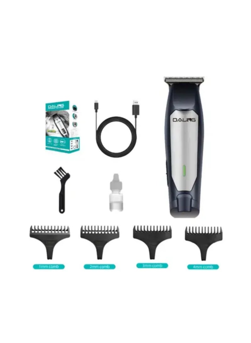 Daling Professional Cordless Hair & Beard Trimmer with USB Rechargeable Battery, Digital Display and Multi-Length Guide Combs - Image 1
