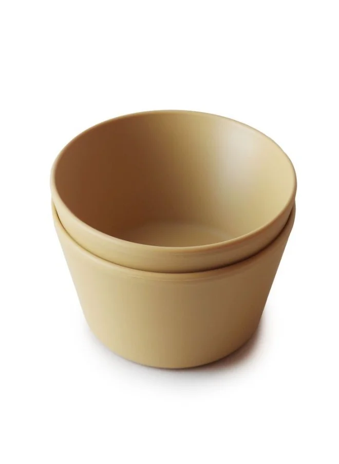 mushie Dinner Bowl Round Mustard