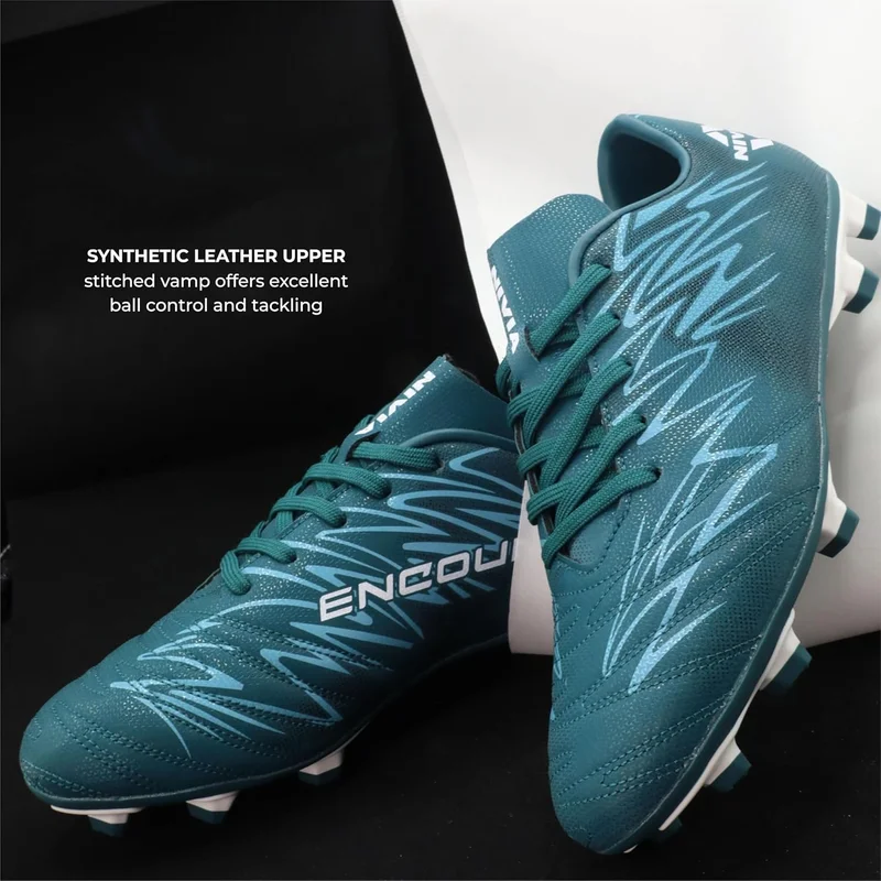 نيفيا Nivia Encounter 11.0 Football Studs for Men - TPU Sole with PVC Synthetic Leather Upper for Hard and Grassy Surfaces