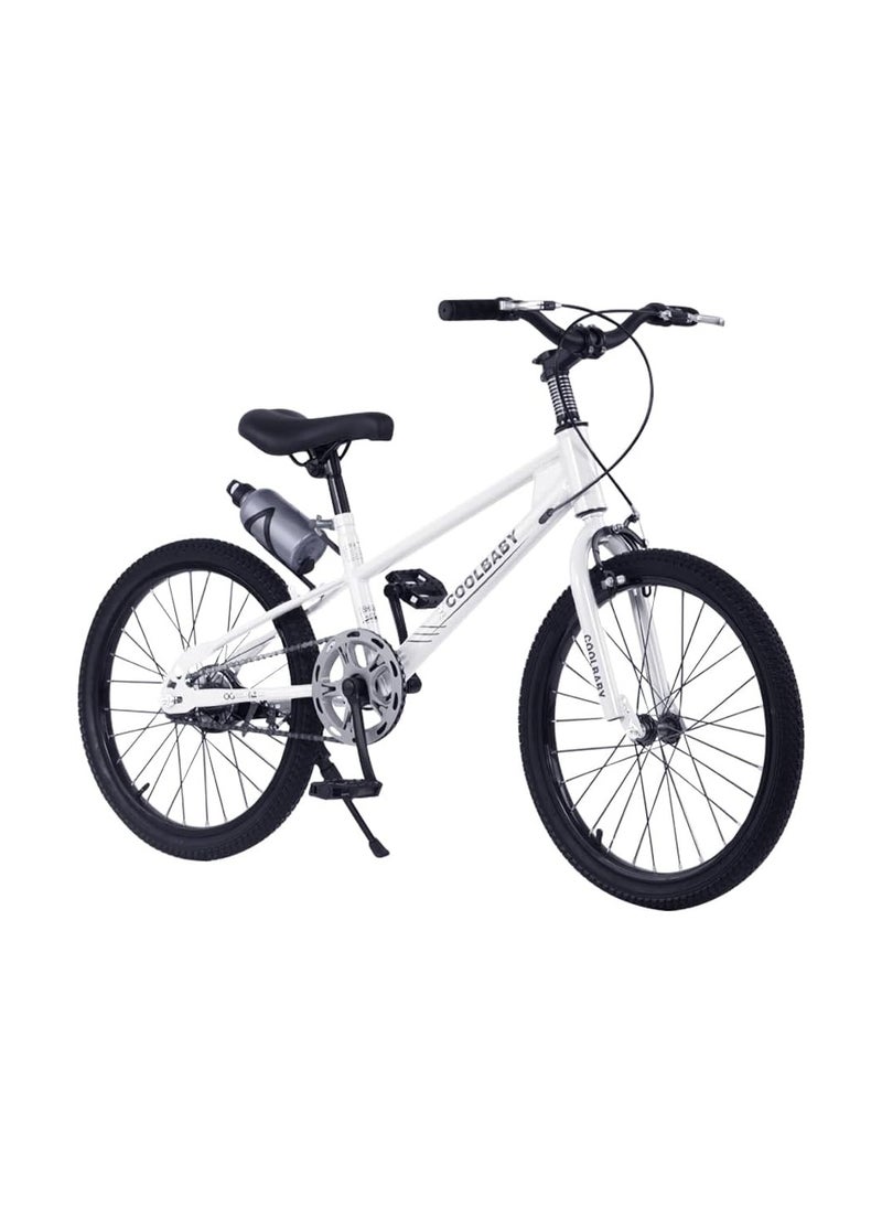 Cool Baby - COOLBABY High Carbon Steel Frame Adjustable Height Double Brake Kids Bike. - Image 1