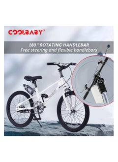Cool Baby COOLBABY High Carbon Steel Frame Adjustable Height Double Brake Kids Bike.  - Image 3