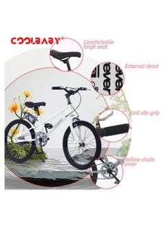 Cool Baby COOLBABY High Carbon Steel Frame Adjustable Height Double Brake Kids Bike.  - Image 4