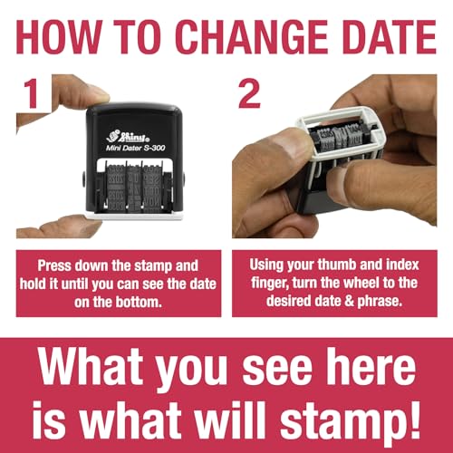 Rubber Stamp Creation S-300 Date Stamp - Blue - Image 4