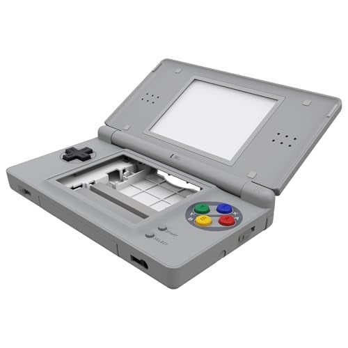 eXtremeRate SFC SNES Classic EU Style Replacement Full Housing Shell for Nintendo DS Lite Custom Handheld Console Case Cover with Buttons Screen Lens for Nintendo DS Lite NDSL Console Without - Image 1