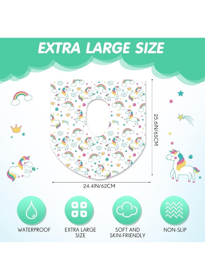 Reginary Reginary 50 Packs Disposable Toilet Seat Covers Extra Large Individually Wrapped for Kids and Adults, Portable Non Slip Waterproof Potty Seat Covers for Toddlers Potty Training, Travel (Unicorn Style)  - Image 3