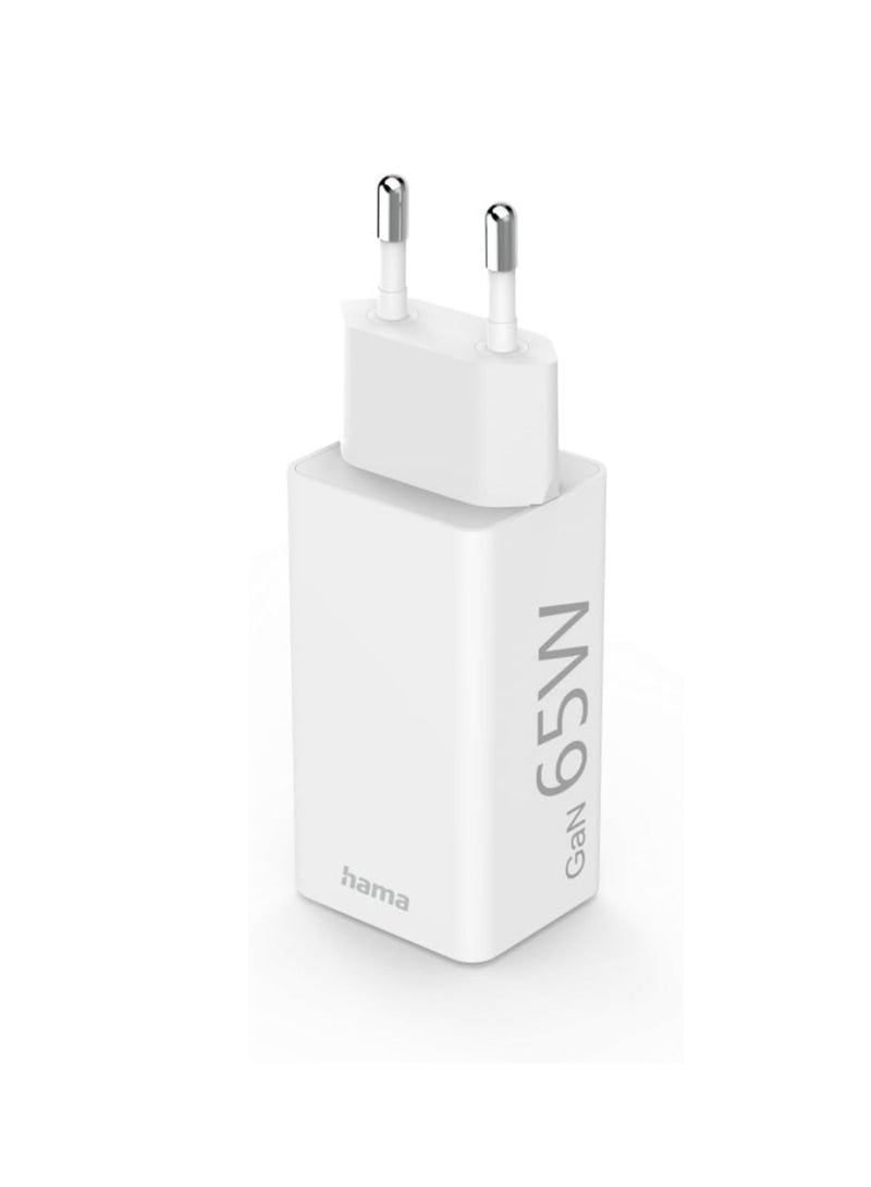 هاما Hama 73210293 Mini GAN Charger UK, 65W,GAN,PD/QC,White - Image 3