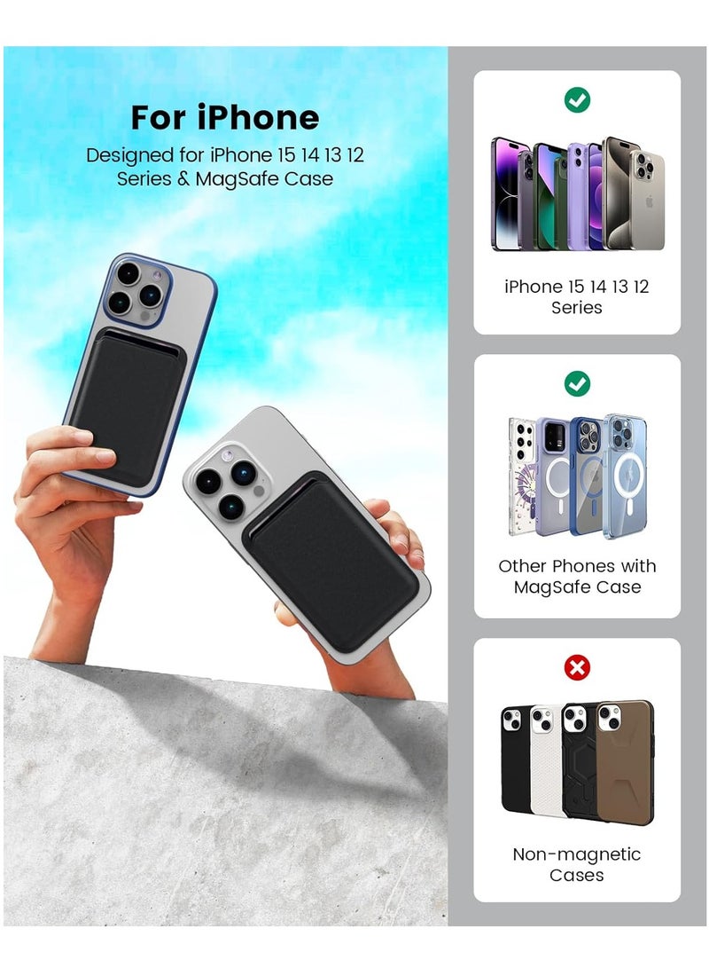 فوكس محفظة هاتف مغناطيسية من FOCUS، حامل محفظة بطاقات متوافق مع iPhone 16 Pro Max/16 Plus/16 Pro/16,15 Pro Max/15 Plus/15 Pro/15, 14 Pro Max/14 Plus/14 Pro/14, 13 Pro Max /13 برو/13، أزرق - Image 4