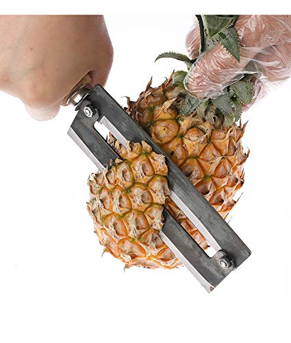 HARI Yoo-Neek- Stainless Steel Sugarcane/Pineapple Peeling Multifunctional Peeler/Knife (Set of 4) Silver - Image 5