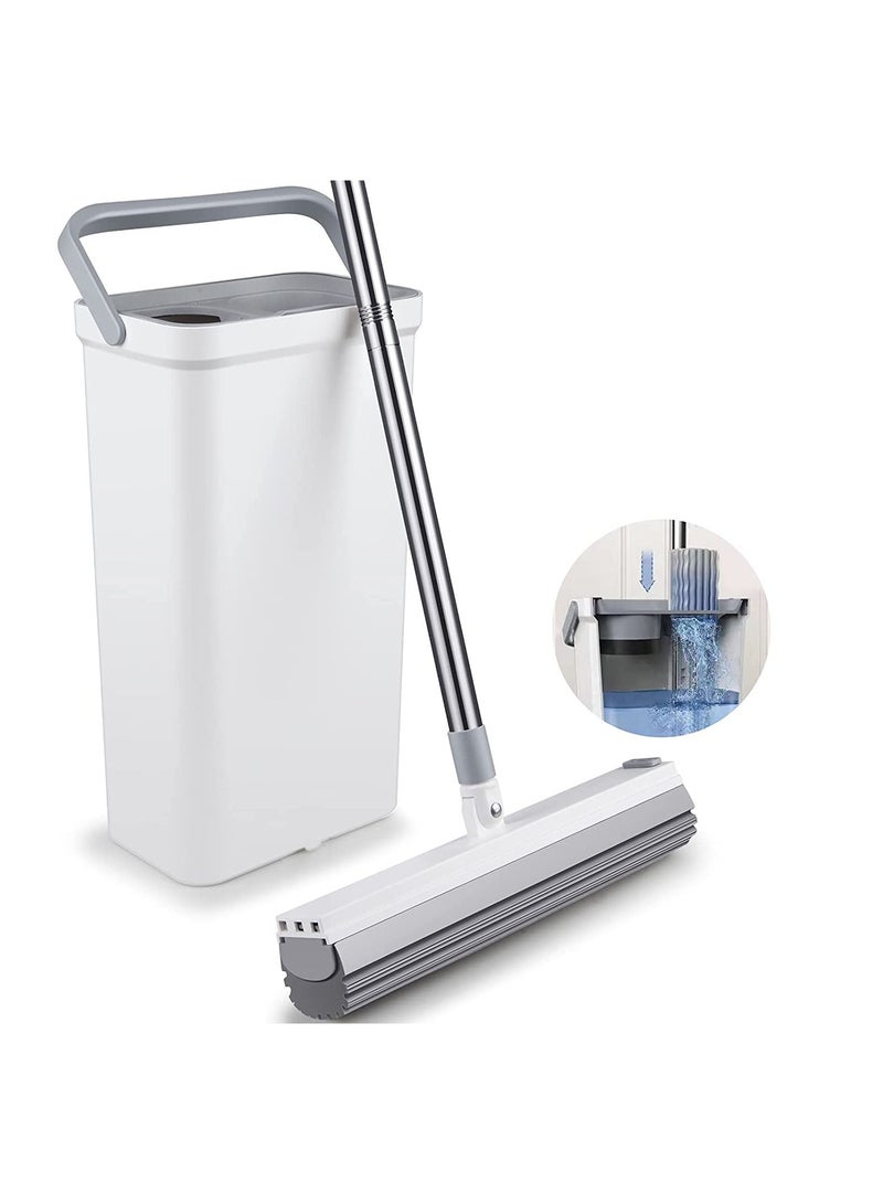 Dreamons Link Sponge mop set household hands-free washing-free water absorption bathroom mop with rubber cotton cleaning pad. - Image 1