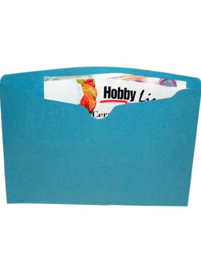 File Pocket Single Pocket Letter Manila Paper Blue
