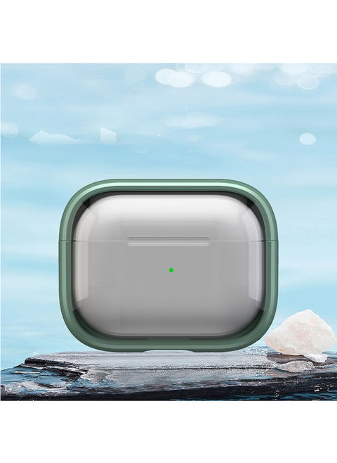 Lock Transparent Airpods Pro 2 Generation Protective Cover For Apple Earphone Case Pro 2 Generation Simple 3 Generation Soft Case-Color:For Apple Green-Applicable Model:airpods 1/2 Generation