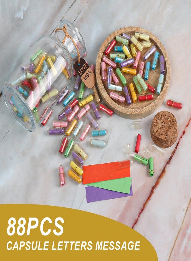 HSXIANG رسائل كبسولات HSXIANG في زجاجة، 88 كبسولة رسائل، هدية رسائل حب للحبيب أو الحبيبة أو الزوجة أو الصديق في عيد الميلاد أو عيد الميلاد المجيد أو ذكرى الزواج أو عيد الحب. - Image 2