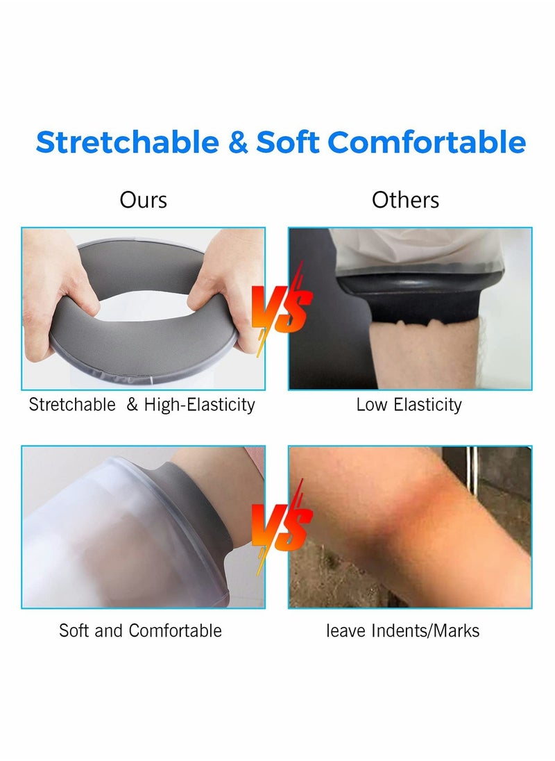 Excefore - Waterproof Leg Cast Cover for Shower Bath, Adult Full Leg Cast Shower Protector to Keep Wounds Bandages Dry, Watertight Seal Cast Cover Leg for Knee Foot Ankle Toe Surgery, No Mark on Skin Reusable - Image 1