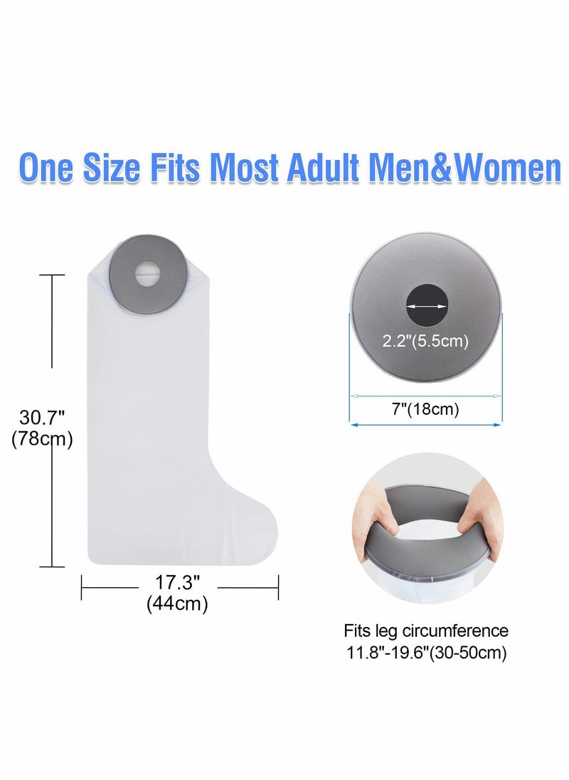 Excefore - Waterproof Leg Cast Cover for Shower Bath, Adult Full Leg Cast Shower Protector to Keep Wounds Bandages Dry, Watertight Seal Cast Cover Leg for Knee Foot Ankle Toe Surgery, No Mark on Skin Reusable - Image 1