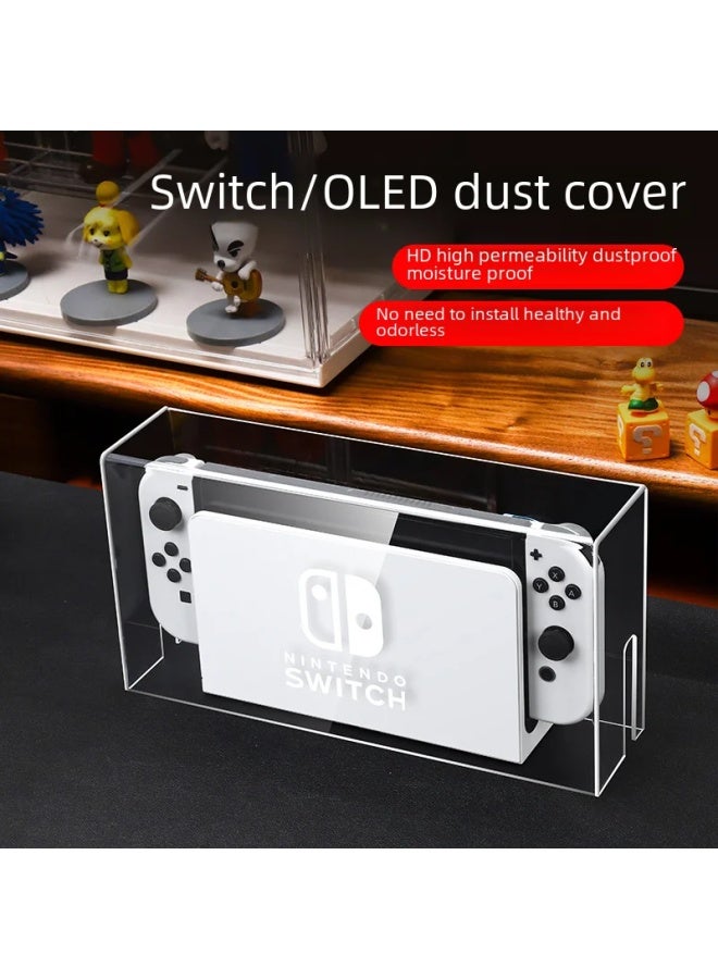 general Dustproof Switch Acrylic Protective Shell For Nintendo Switch Oled Console Base Box Transparent Cover Protection Scratches-Product Color:Acrylic Dust Cover Zhu Zi-Switch/Oled General - Image 2