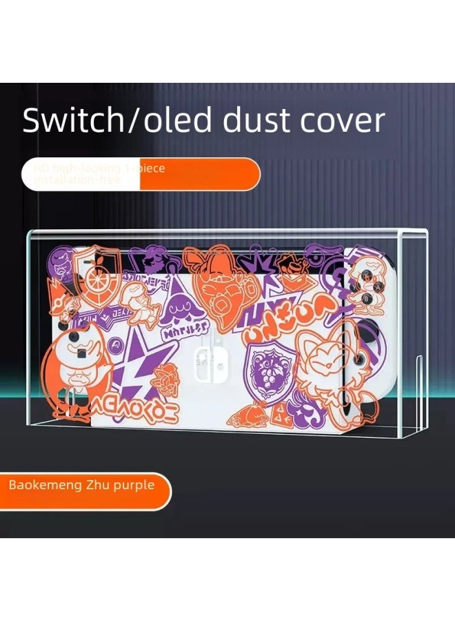 general Dustproof Switch Acrylic Protective Shell For Nintendo Switch Oled Console Base Box Transparent Cover Protection Scratches-Product Color:Acrylic Dust Cover Zhu Zi-Switch/Oled General - Image 1