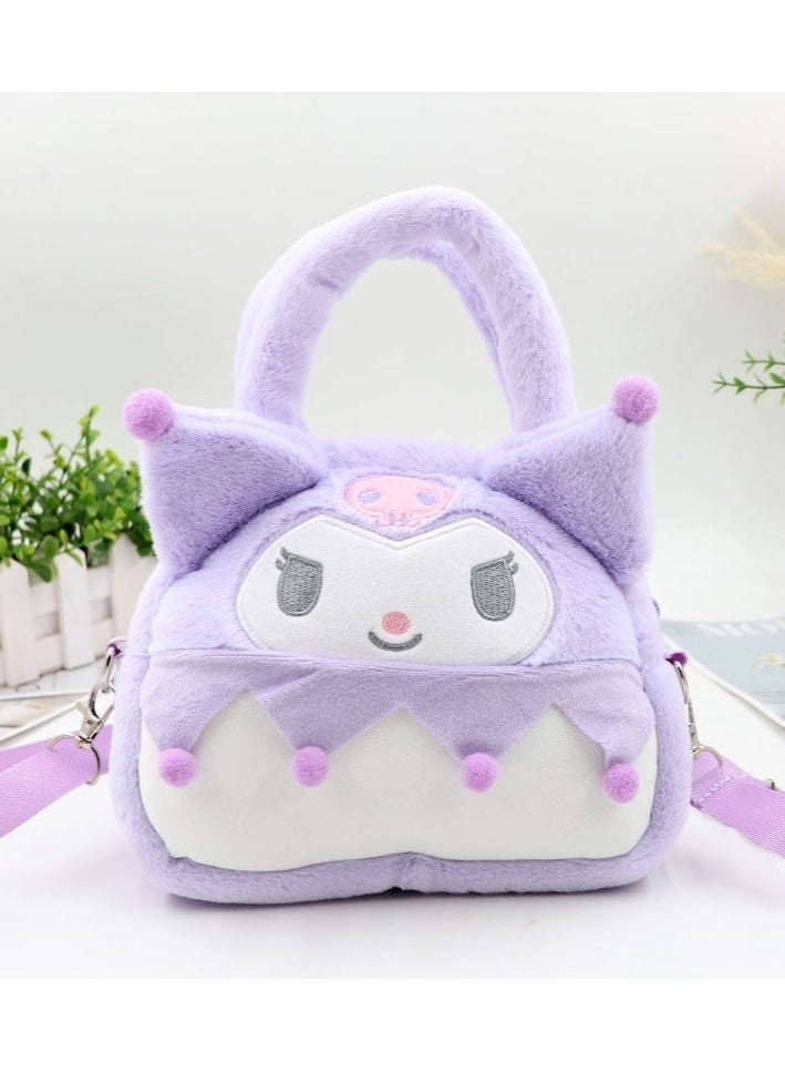 Sanrio Kuromi Plush Crossbody Bag with Adjustable Shoulder Strap Wallet Purse Shoulder Bag Coin Pouch Accessories for Women Girls - Image 1