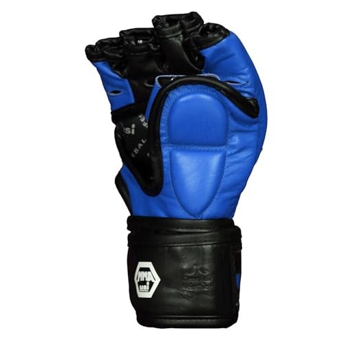 USI UNIVERSAL MMA Gloves for Men & Women, 618E1 Martial Arts Bag Gloves,Sparring, Muay Thai, MMA (S/M, Blue) - Image 3
