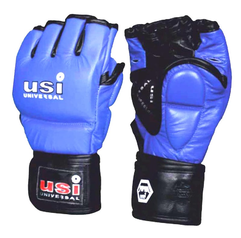 USI UNIVERSAL MMA Gloves for Men & Women, 618E1 Martial Arts Bag Gloves,Sparring, Muay Thai, MMA (S/M, Blue) - Image 1