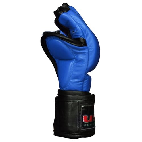 USI UNIVERSAL MMA Gloves for Men & Women, 618E1 Martial Arts Bag Gloves,Sparring, Muay Thai, MMA (S/M, Blue) - Image 4
