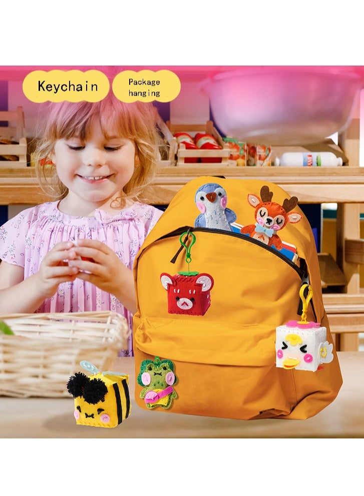 Kenzs Cube Animal DIY Production Material Package Non-woven Needlework Toys - Image 5