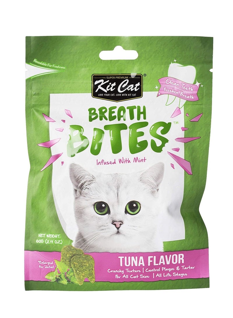كيت كات حلوى القطط من بريث بايتس بنكهة التونا الممزوجة بالنعناع 60 جرام - Image 1