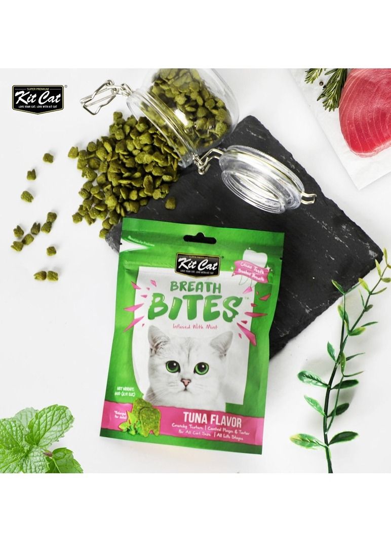 كيت كات حلوى القطط من بريث بايتس بنكهة التونا الممزوجة بالنعناع 60 جرام - Image 2