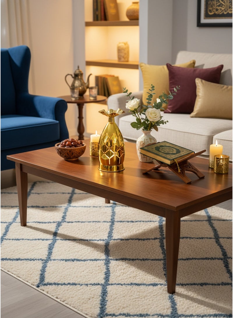 Living Gold oval decorative lantern with light - Image 2