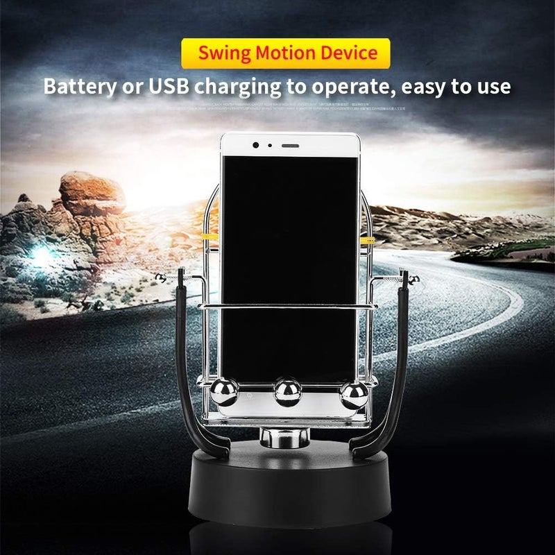 كلاراكو جهاز اهتزاز واهتزاز حامل الهاتف المحمول مع حركة تأرجح تلقائية للهاتف المحمول وبرنامج حساب الخطوات - Image 4