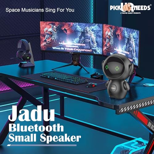Pick Ur Needs Rechargeable Bluetooth Speaker with 1200mAh Battery – Portable Wireless Audio, FM Radio, USB/TF Card Support, TWS Pairing (Black) - Image 4